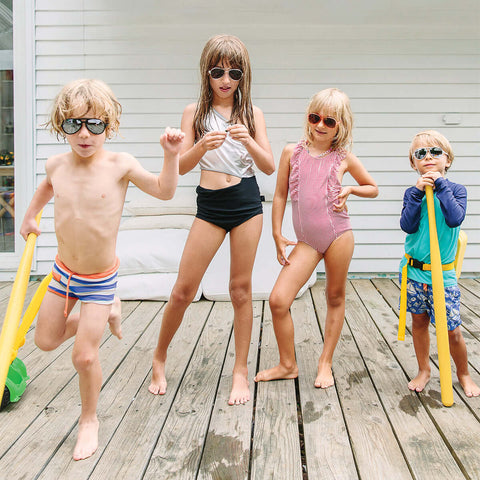 Kids wearing Hipsterkid kid sunglasses