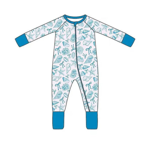 KB Collections printed convertible bamboo zip pajamas