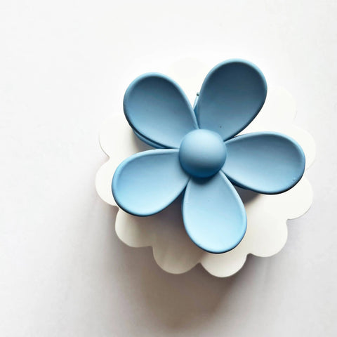Blue flower claw clip by Lady Eleanor & Co