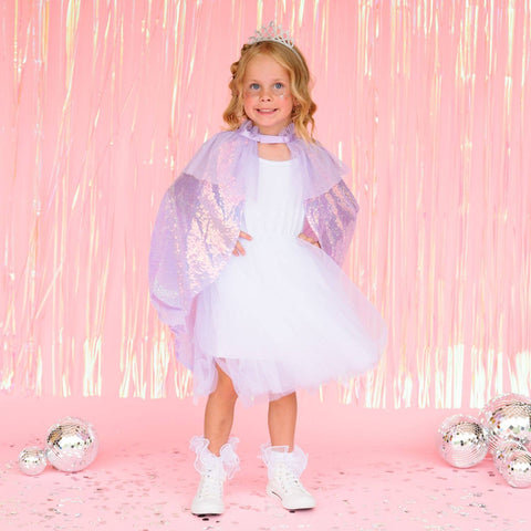 Lavender Dress Up Sequin Cape for Kids