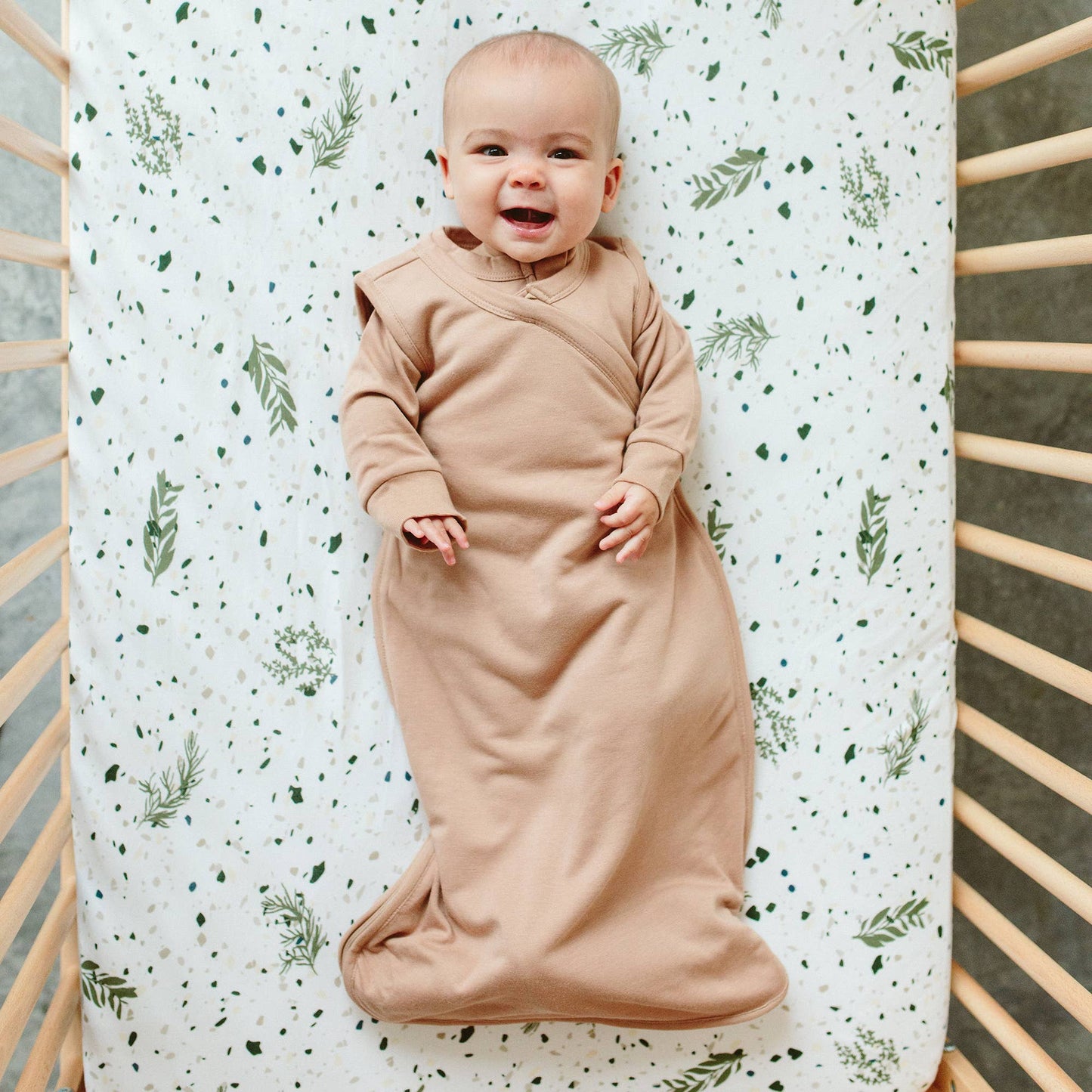 Bamboo + Organic Cotton Sleepbag: Sandstone