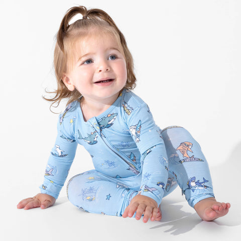 Bamboo Convertible Footie - Shark School