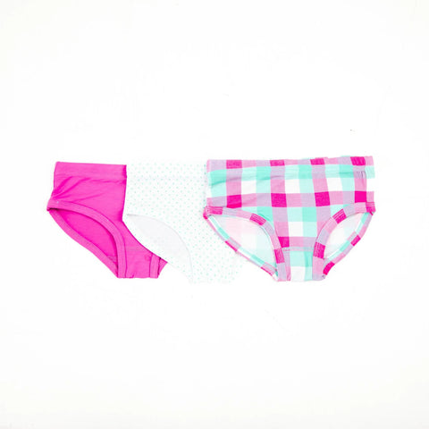 3 Pack Girl's Brief Underwear - Gator Trio