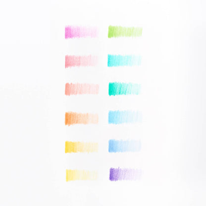 Pastel Hues Colored Pencils (Set of 12)