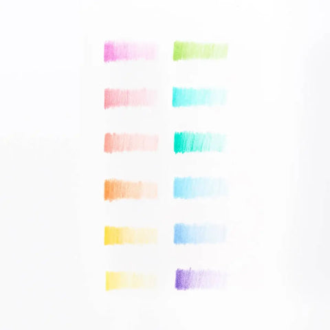 Pastel Hues Colored Pencils (Set of 12)