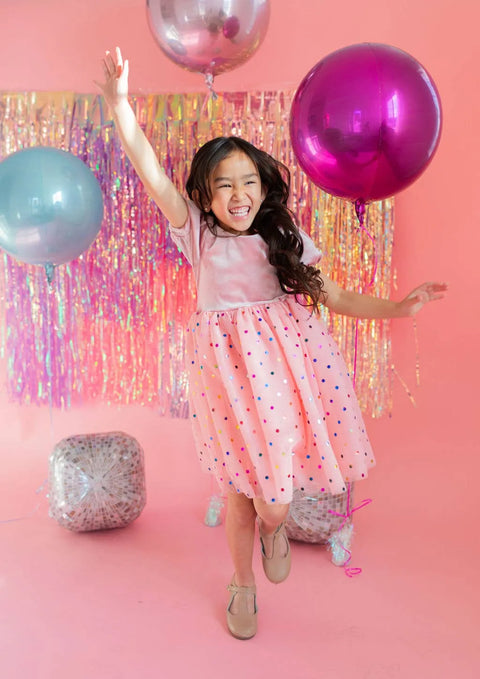 Diana Dress - Soft Pink Confetti