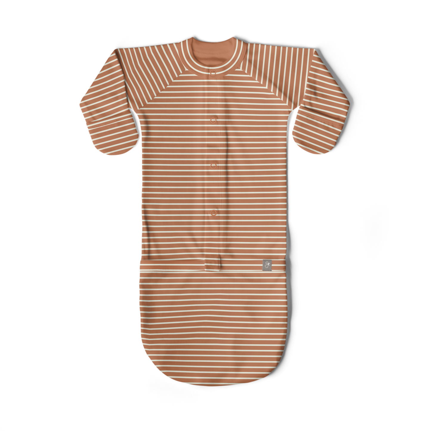 24 Hour Convertible Gown: Clay Stripe