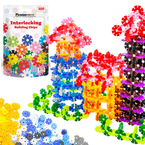 Building Chips Interlocking Disc Blocks (300 Pieces)
