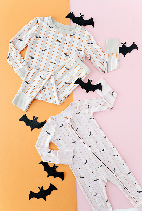 The Batty Bunch Sage Halloween Bamboo Pajama Set for Kids