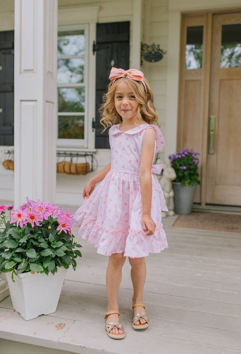 Lara Poplin Dress in Peach of my Heart