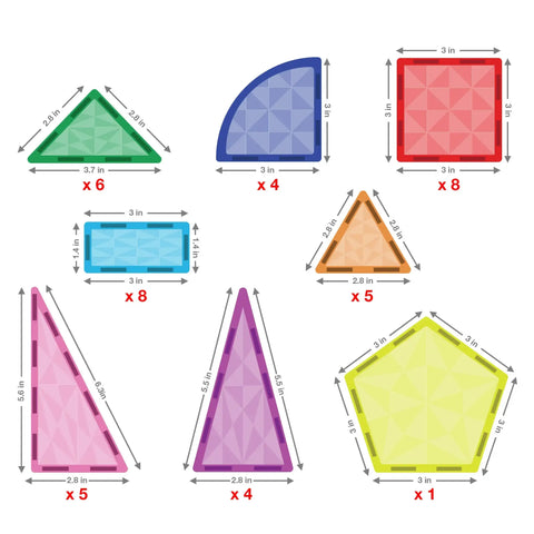PicassoTiles Magnetic Tile Building Block (41 Pieces)