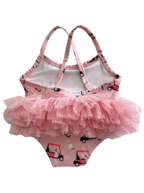 Ariel Tutu Swimsuit - Pink Golf Cart