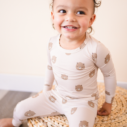 Teddy Bear Toddler 2-Piece Bamboo Pajama Set