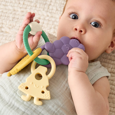 Itzy Trio™ Multi-textured Silicone Teething Ring - Charcuterie