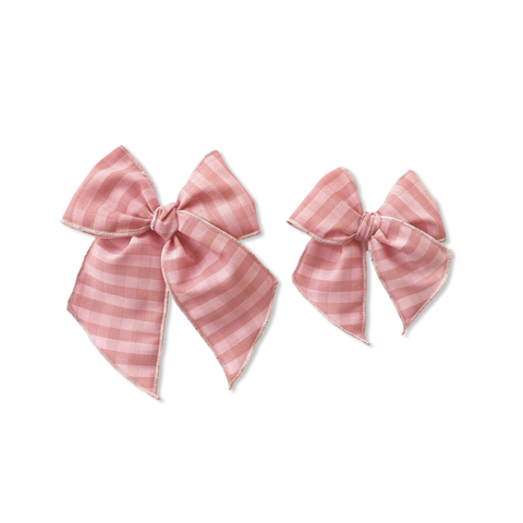 Vintage Pink Plaid Elle Bow 