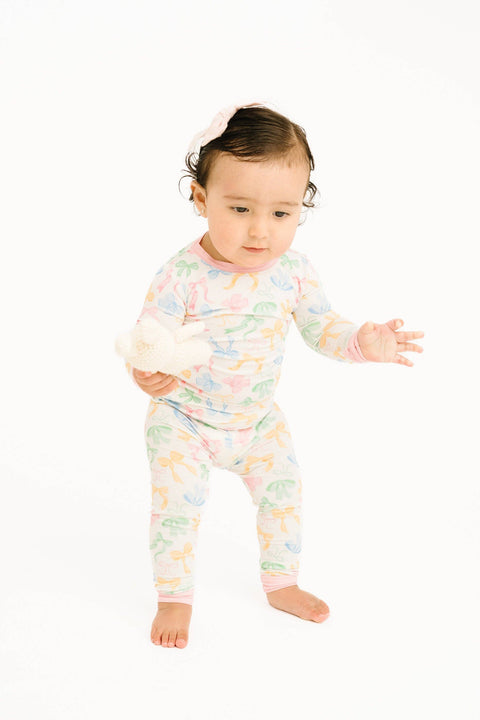 Pastel Bow Bamboo Set