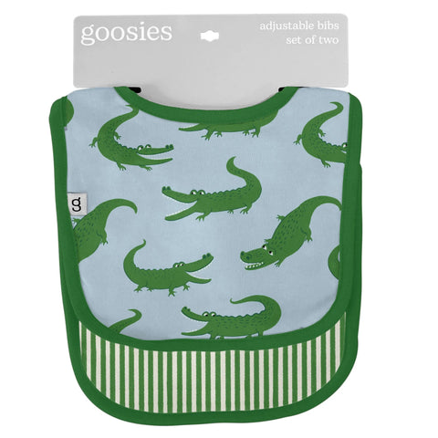Blue Alligators Bib Set
