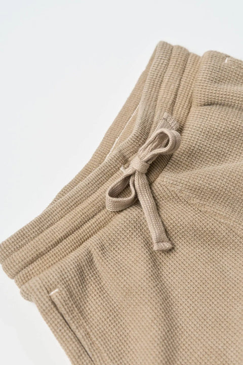 Acid Wash Waffle Short - Mushroom