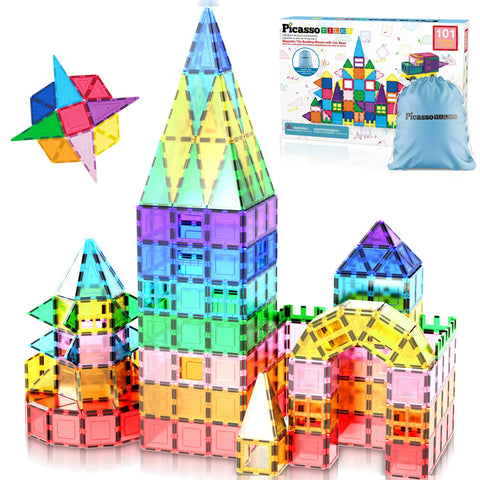 Magnetic Tile Building Block Set (101 Pieces)