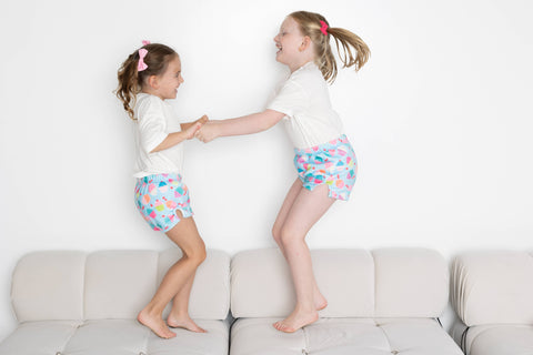 Blue Cupcake Plush Shorts for Girls