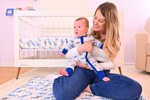 Bamboo Baby Convertible Zipper Pajama Sharks