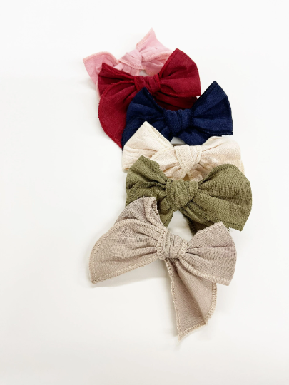 Mini Cotton Linen Bow