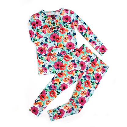 Maggie Ruffle Kids Bamboo Pajama Set