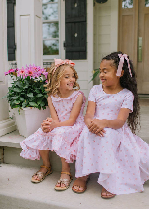 Lara Poplin Dress in Peach of my Heart