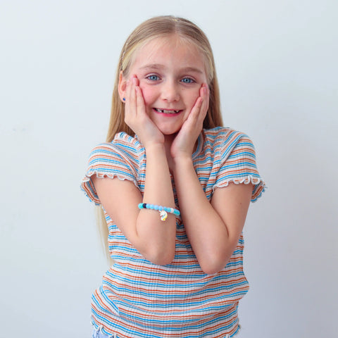 Glow in the Dark Unicorn Charm Bubble Bracelet