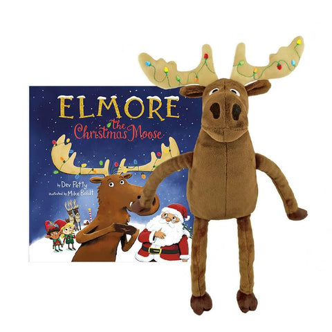Elmore The Christmas Moose Plush & Book