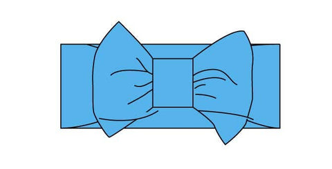 Bright Blue Baby Bow