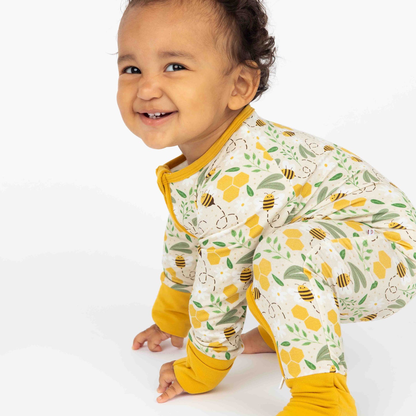 Happy Honey Bees Bamboo Baby Pajamas