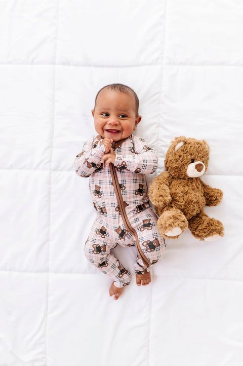 Beary Sweet Ribbed Convertible Footies