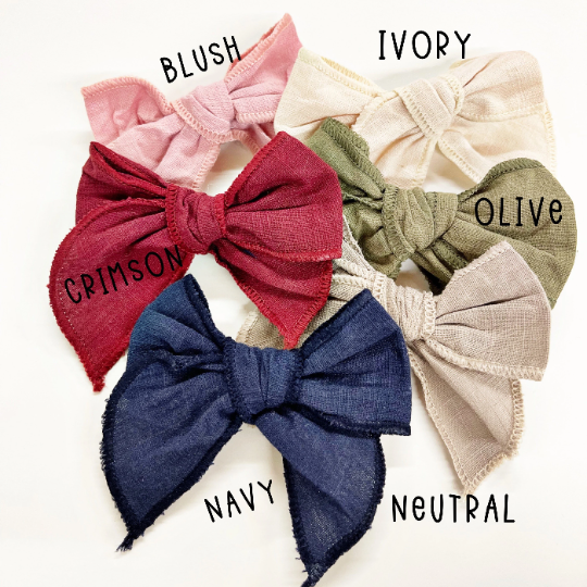 Mini Cotton Linen Bow