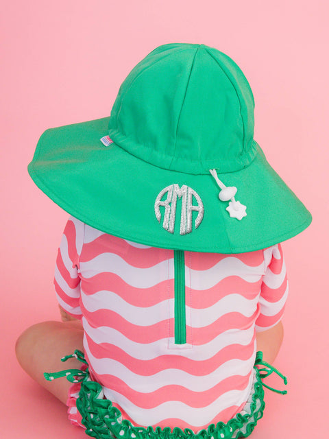 Kids Sun Protective Hat - Bright Green