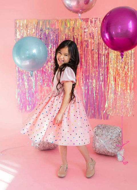 Diana Dress - Soft Pink Confetti