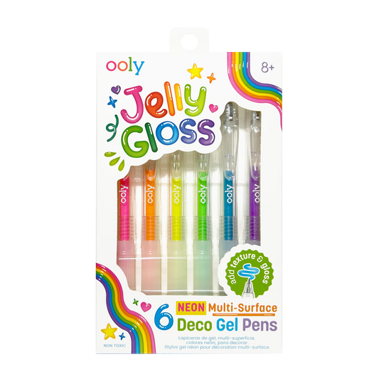 Jelly Gloss Neon Multi-Surface Deco Gel Pens (Set of 6)