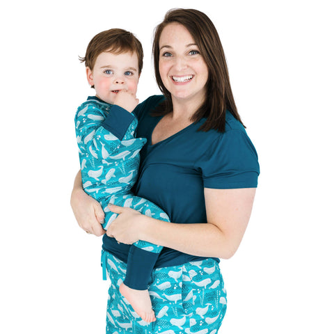 Beluga Whale Baby Bamboo Convertible Footie