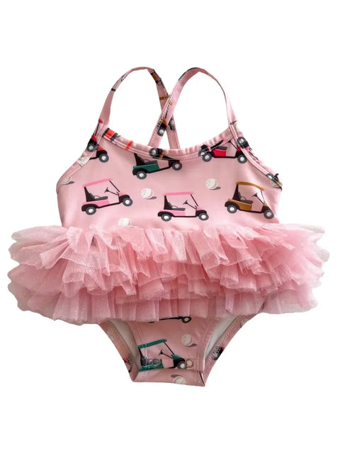 Ariel Tutu Swimsuit - Pink Golf Cart
