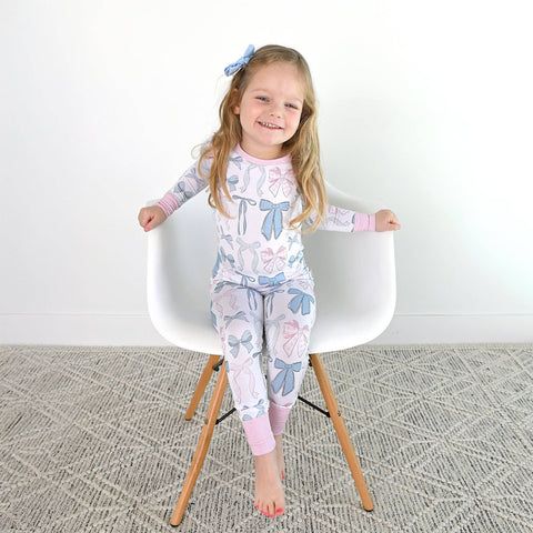 Samantha Bows Bamboo Girls Lounge Set