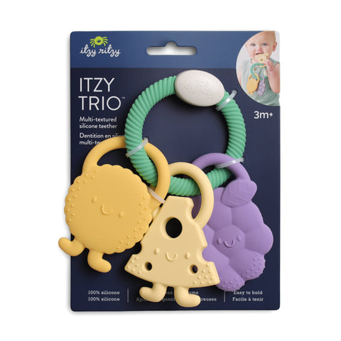Itzy Trio™ Multi-textured Silicone Teething Ring - Charcuterie