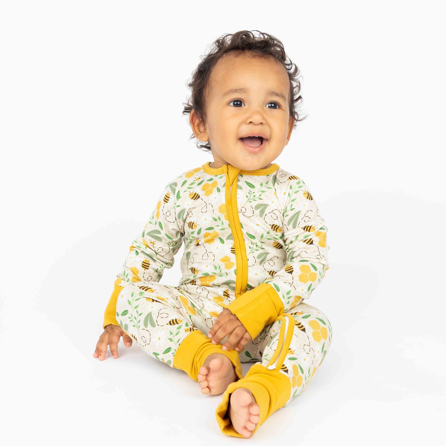 Happy Honey Bees Bamboo Baby Pajamas