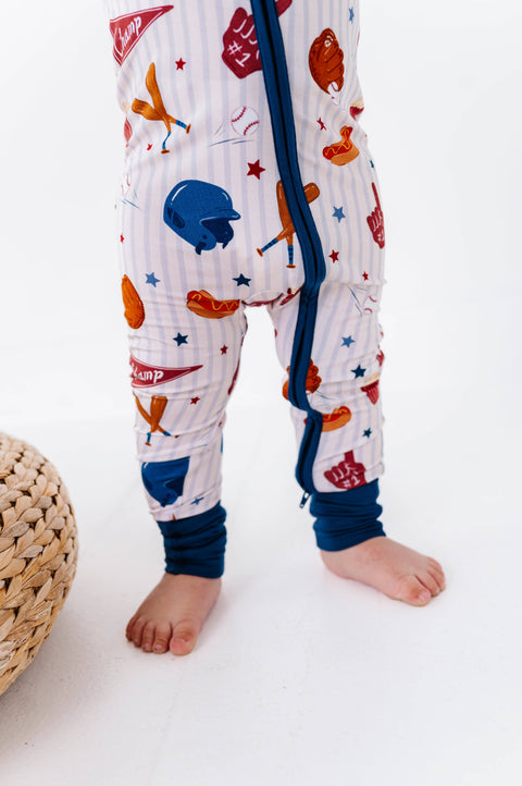 Stripes & Strikes Bamboo Convertible Footie for Babies