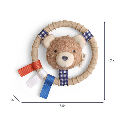 Itzy Ring Pal™ - Teething Ring with Plush Character: Red Tomato