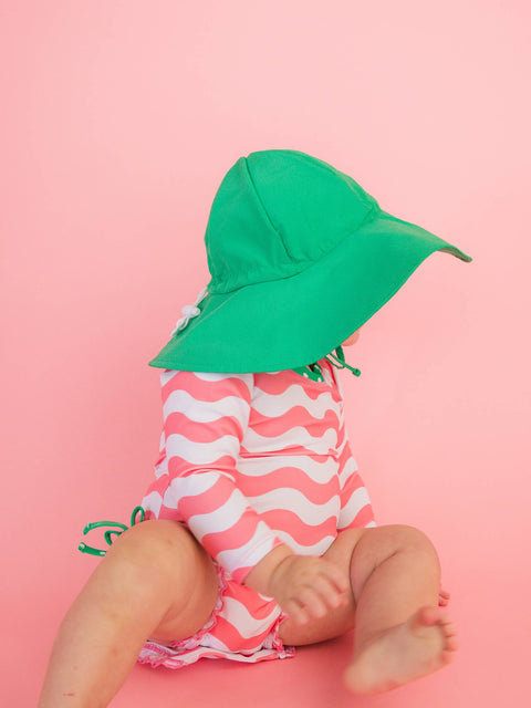 Kids Sun Protective Hat - Bright Green