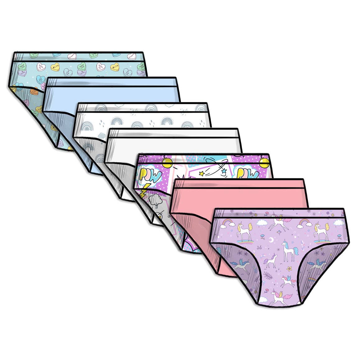 Girl's Bamboo Underwear 7-Pack