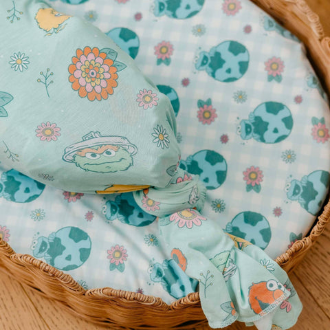 Knit Swaddle Blanket - Sesame Street Retro Floral