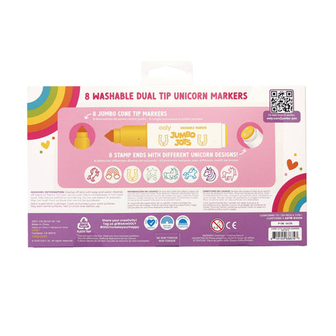 Jumbo Jots Dual Tip Unicorn Stamp Markers