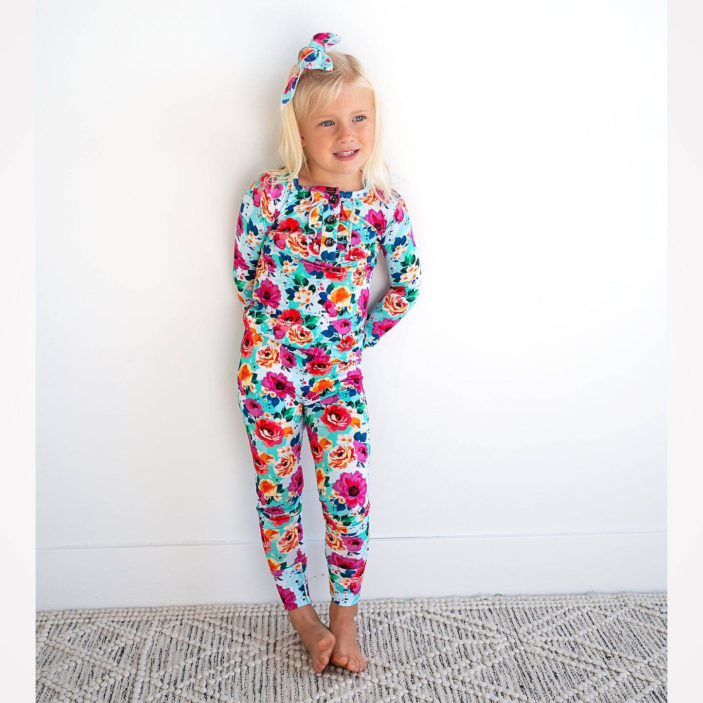 Maggie Ruffle Kids Bamboo Pajama Set