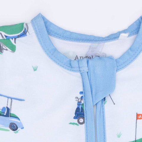 Convertible Romper - Vintage Golf Carts Blue